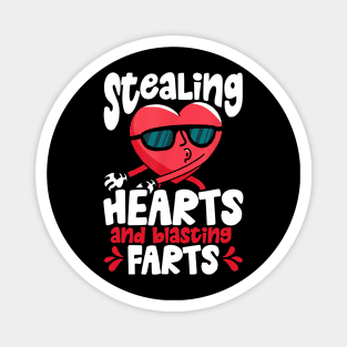 Stealing Hearts And Blasting Farts Dabbing Heart Toddler Kid Magnet